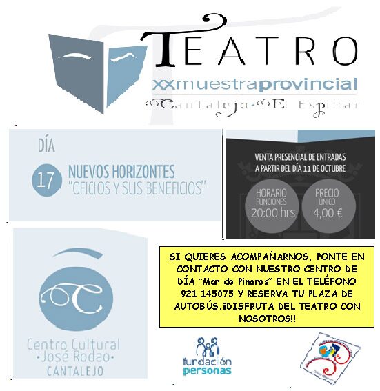 Invitación teatro Nuevos Horizontes