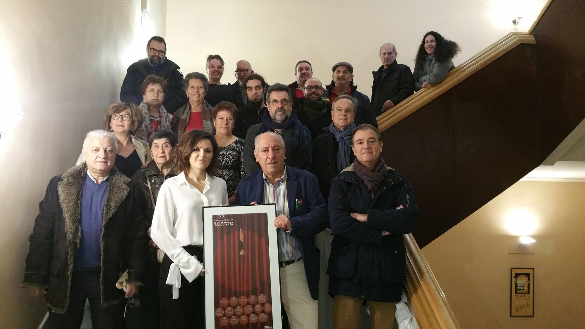 Recuerdo de nuestra actuación en la Muestra Provincial de teatro 2019 en el teatro Juan Bravo.