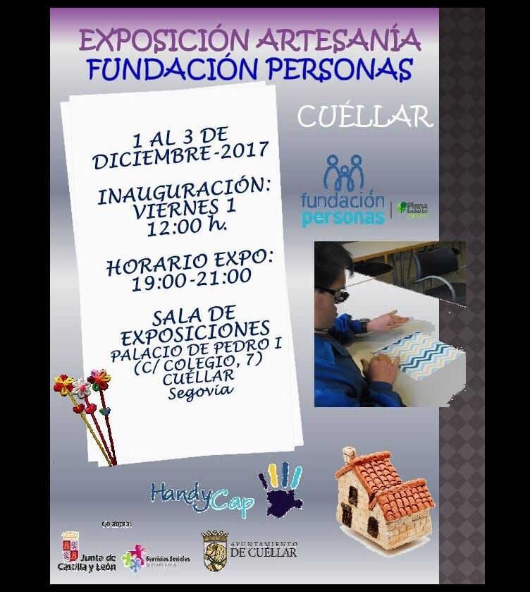 Inauguración Exposición Artesanía HandyCap. Fundación Personas Cuéllar.